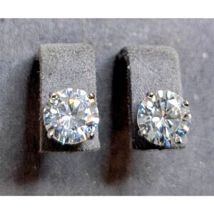 925 Sterling Silver Large CZ Post Basket Set Stud Earrings